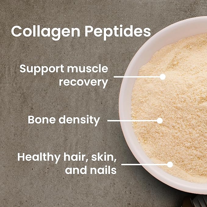 Hydrolyzed Beef Collagen Peptides Powder with Cordyceps &amp Yucca Root - Supports Muscle Recovery Gut &amp Joint Health - Mango Flavor Protein Powder 10oz