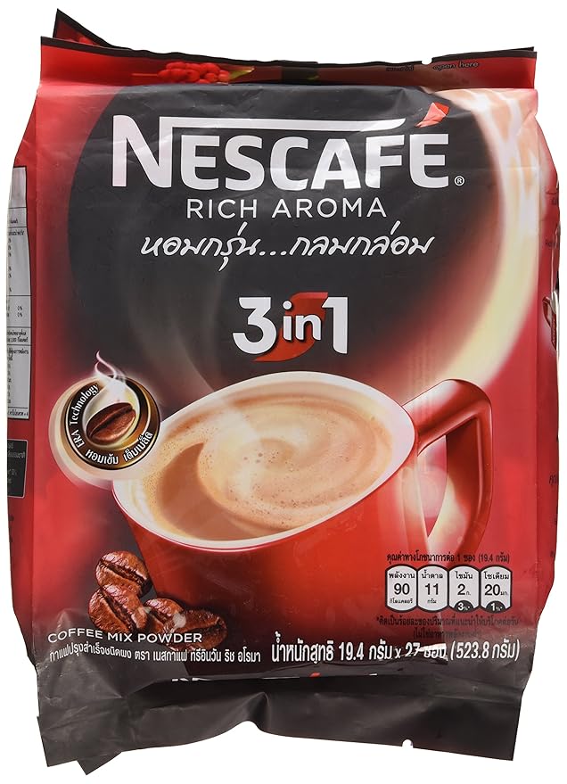 Nescafe 3 in 1 Rich Aroma Instant Coffee 27 Sticks (27x19.4g)
