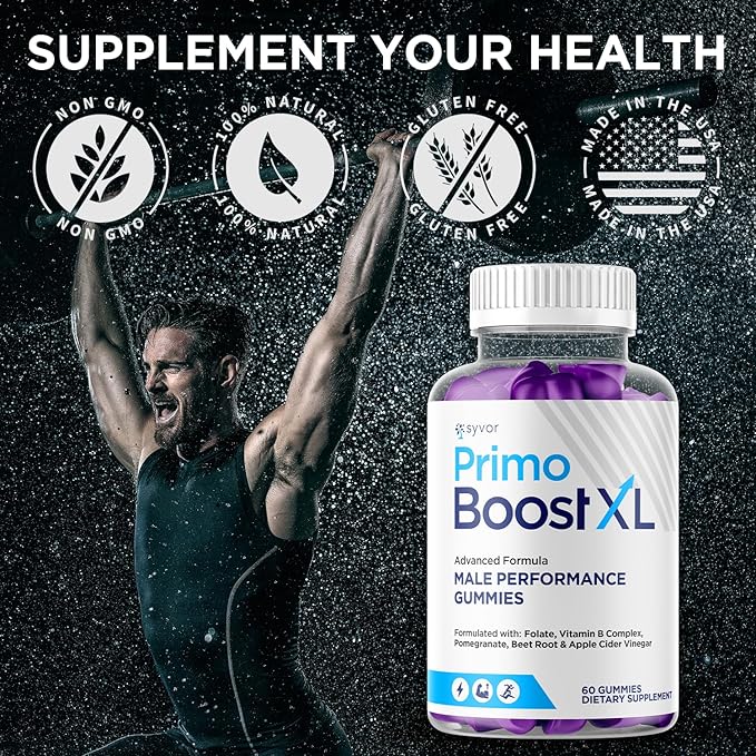 (3 Pack) Primo Boost XL Gummies Official Primo Boost XL Gummys with All Natural Ingredients Advanced PrimoBoost Health &amp Wellness Formula with Max Strength Active Lifestyle Vitamins (180 Gummies