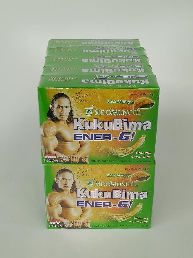 Sido Muncul Kuku Bima Ener-G! Energy Drink Powder (Mango) 6-ct 10 Box