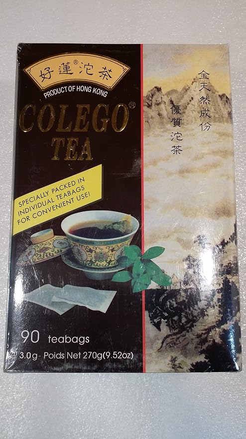 Colego Tea(tuocha)沱 茶 100 % Natural Colego TEA 90 Tea Bags NET Wt 9.52 Oz (270 G)
