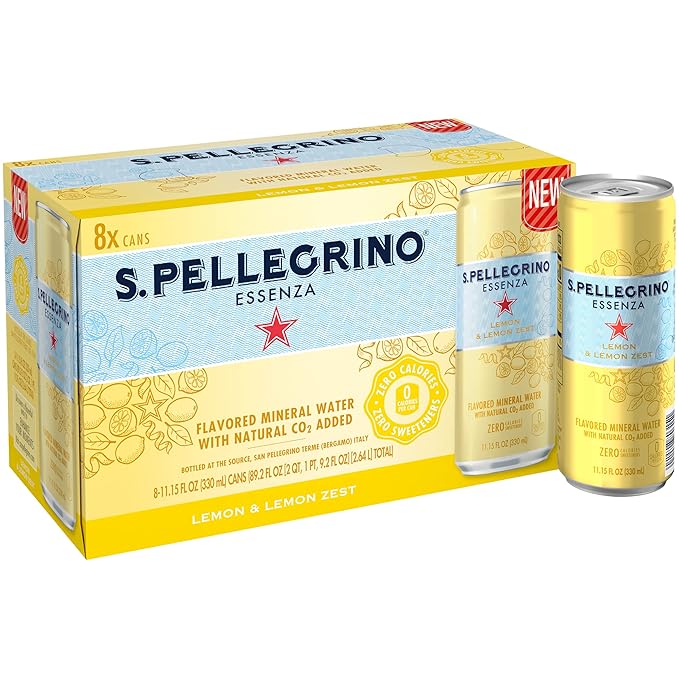 S.Pellegrino Essenza Variety Pack - Blood Orange Lemon Wild Strawberry11.15 Fl. Oz (Pack of 24)