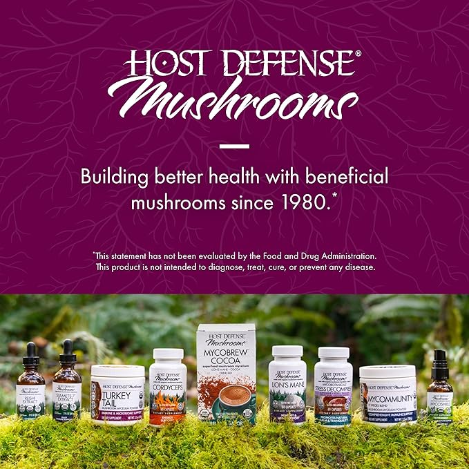 Host Defense MycoBotanicals Microbiome* Powder - Digestive &amp Immune Health Support Supplement - Gut Health Supplement with Turkey Tail Lion's Mane &amp Reishi - 3.5 oz (33 Servings)*