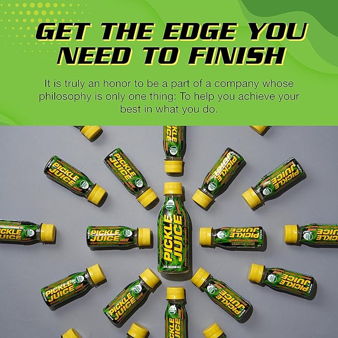 Pickle Juice Sports Drink Shots Extra Strength - Relieves Cramps Immediately - Electrolyte Pickle Juice Shots for Day &amp Night Time Leg Cramp Relief - 2.4 oz 24 Pack