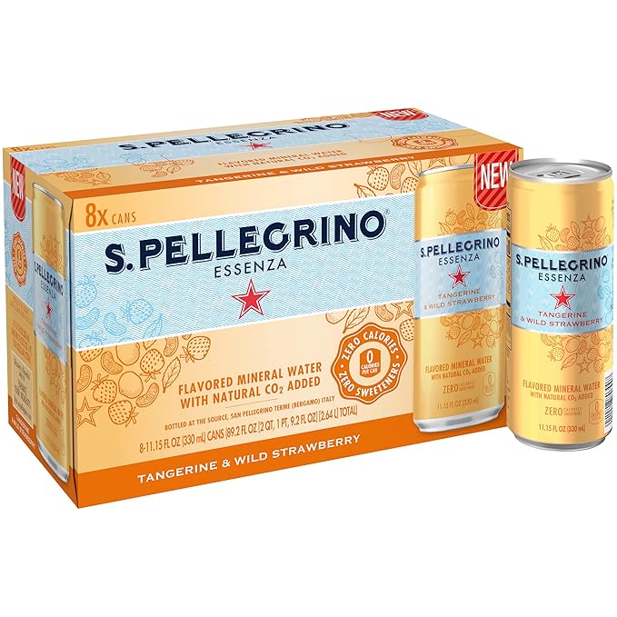 S.Pellegrino Essenza Variety Pack - Blood Orange Wild Strawberry Original (unflavored)11.15 Fl. Oz (Pack of 24)
