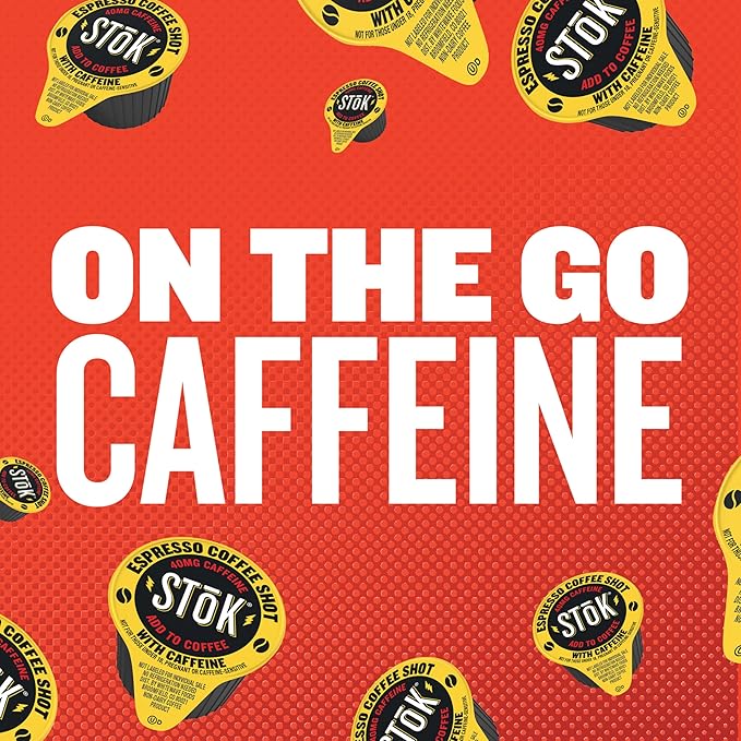 SToK Espresso Coffee Shots Black Unsweetened Dark Roast Coffee Ready to Drink Use for Lattes Americanos 13 ML Pods 264 Count