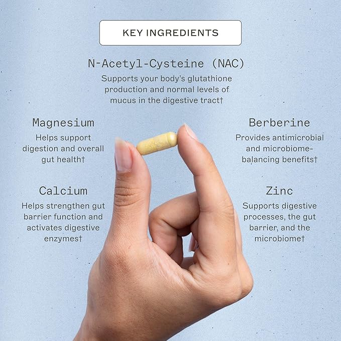 Amy Myers MD Microb-Clear - Microbiome Balance Support - Aids Gut Health Daily Bowel Movements &amp Bloating - Supports Healthy Gut Flora - Gluten-Free Dairy-Free &amp Non-Soy - 120 Capsules (60 S