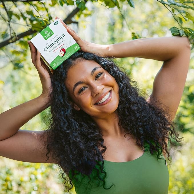Nature's Sunshine Chlorophyll Stick Packs: Supercharge Your Detox and Boost Gut Health in Convenient Delicious Stick Packs (Crisp Apple)