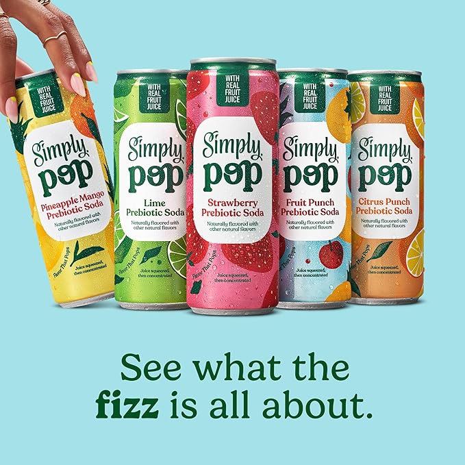 Simply Pop Soda Pineapple Mango 12 fl oz (Pack of 12)