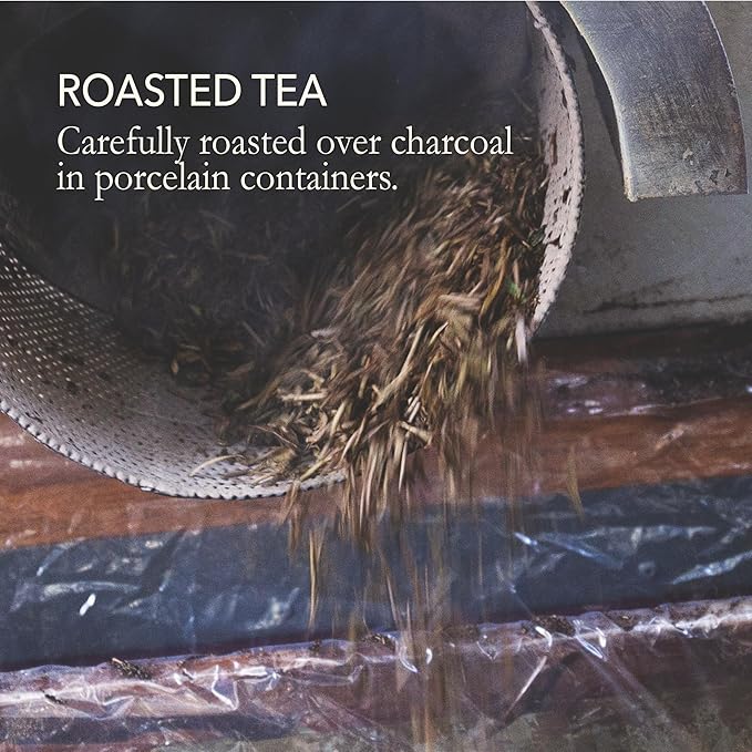 Japanese Green Tea Co. Hojicha Roasted Japanese Green Tea Loose Leaf Tea From Arahataen Farms – Low Caffeine Enhanced Flavor Catechin Enriched and Naturally Sweet Organic Green Tea