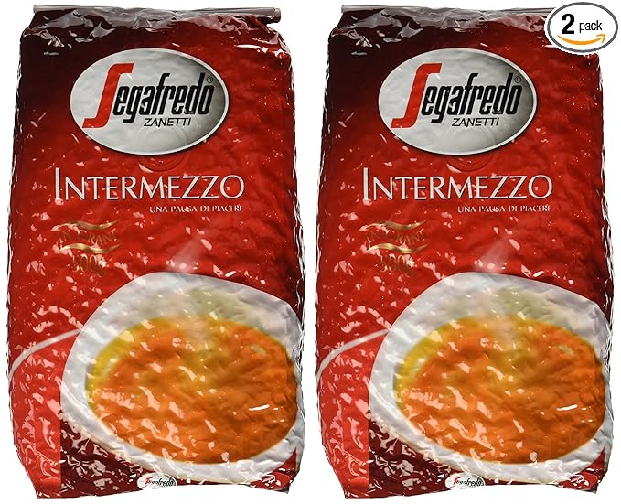Segafredo Intermezzo Whole Beans Coffee 2 Bags X 17.6oz/500g