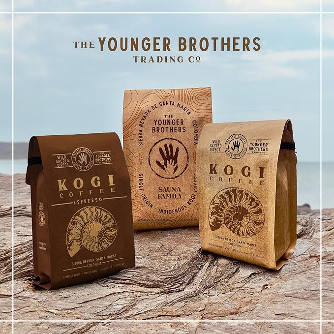 The Younger Brothers Trading Co. – Kogi Indigenous Wild-Grown Coffee Espresso Roast Whole Bean 12 oz (Pack of 5)