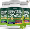 NEW AGE Oregano Oil Garlic Extract Olive Leaf with Astragalus - Supplement for Women and Men - 180 Count