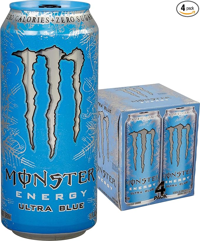 Monster Energy Ultra Blue 16 fl oz 4 Pack