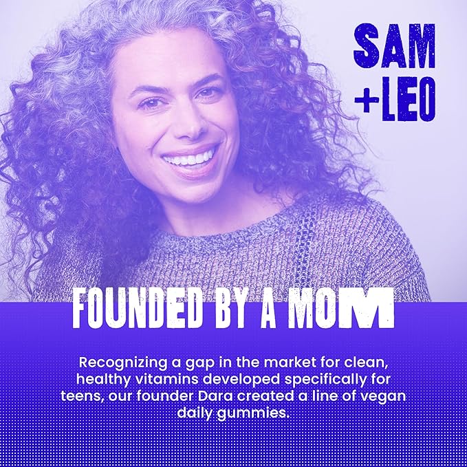 SAM+LEO Sleep Gummies for Kids &amp Teens with Melatonin Passion Flower &amp Vitamin B6 - Gentle Sleep Aid Gummies for Restful Sleep | Natural Drug Free Vegan &amp Gluten Free Passion Fruit Fla