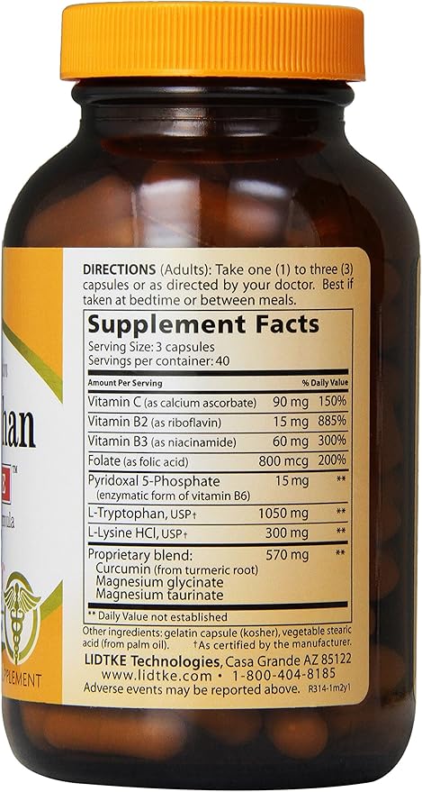 Lidtke Technologies L-Tryptophan Complete Capsules 120 Count