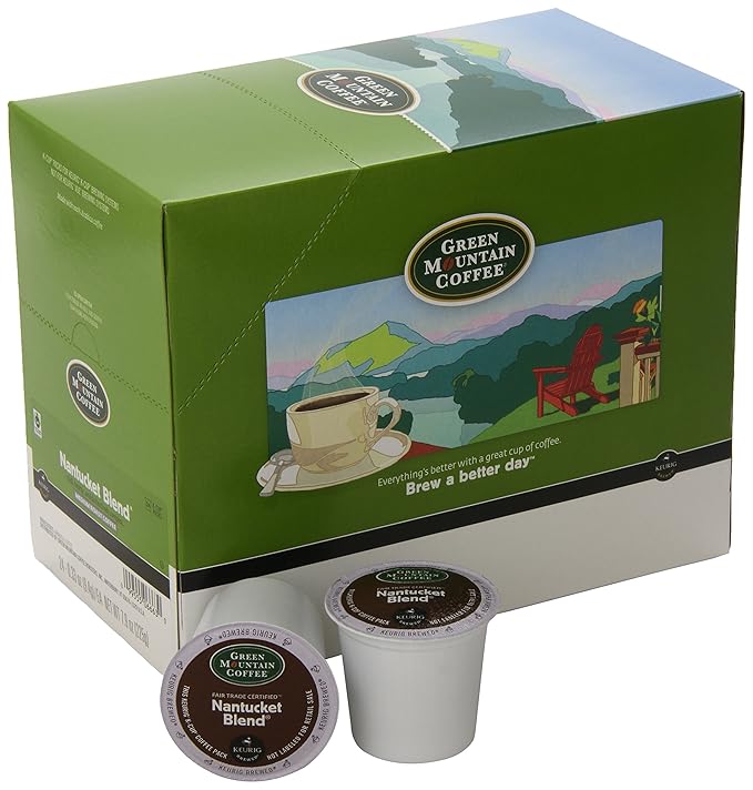Green Mountain Coffee Nantucket Blend Medium Roast 24-Count -0.33 oz- K-Cups for Keurig Brewers (Pack of 2)