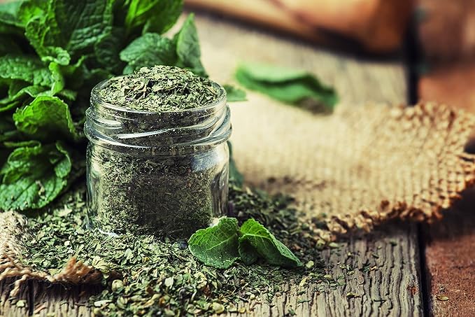 Peppermint Tea 1LB (16Oz) Cut &amp Sifted | STRONG &amp FRESH | Non-irradiated 200+ Cups Peppermint Loose Leaf Herbal Tea (Mentha Piperita) | Mint Tea | Bulk 1 lb. Large Resealable Bag