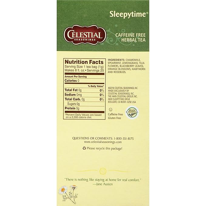 Celestial Seasonings Herbal Tea Sleepytime 25 Count (Pack of 6)