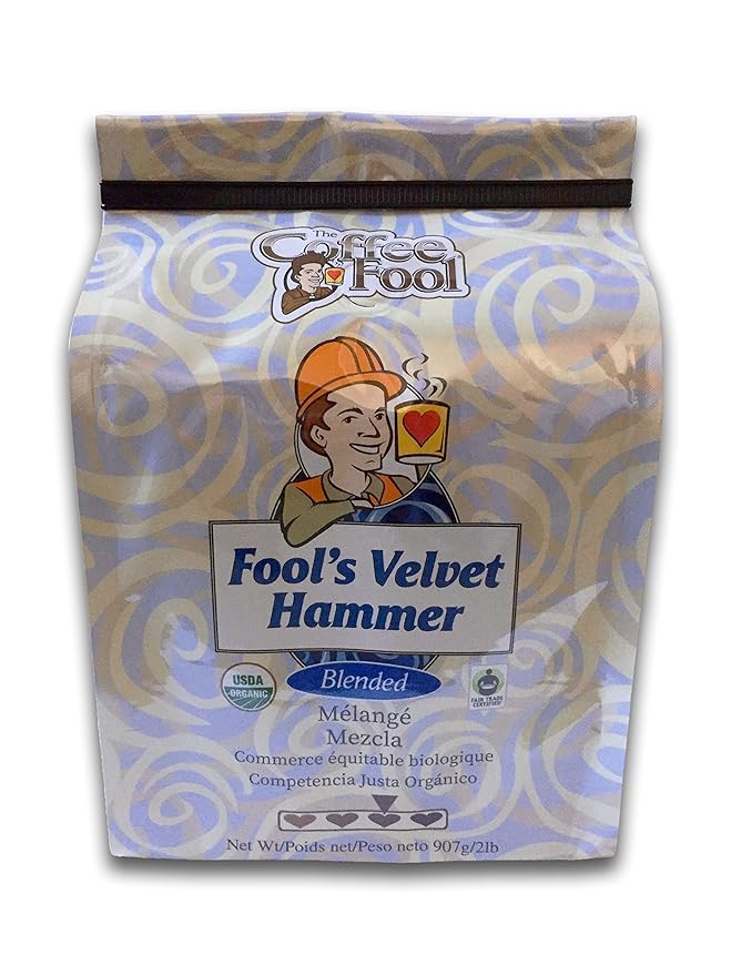 Coffee Fool’s Organic Fair Trade Velvet Hammer 2 Pound (Perk)
