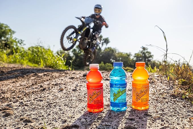 Sqwincher Activity Drink Bottles | Mixed Berry Flavored | Low Calorie | Low Sodium | Ready-To-Drink | Electrolyte Replenishment Hydration Drink | 20 oz (Case of 24)