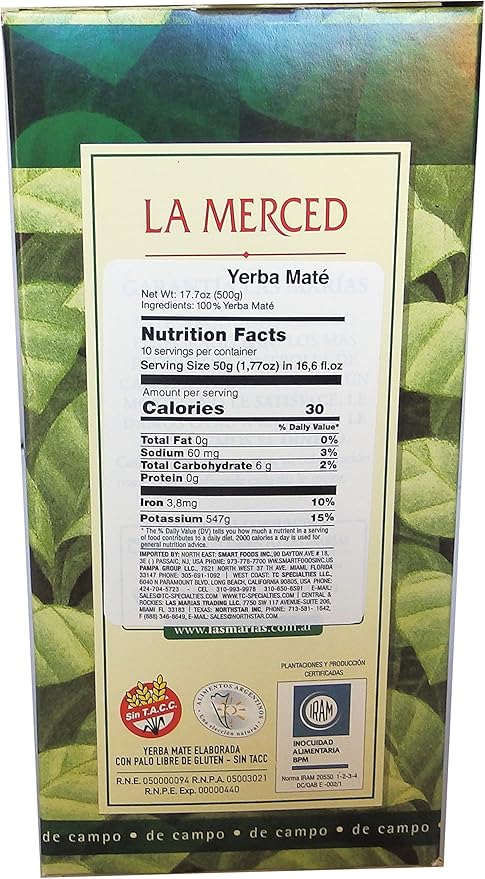 La Merced De Campo Yerba Mate 500 g (1.1 lb) 6 units