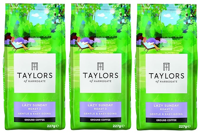 Taylors Of Harrogate - Lazy Sunday Ground Coffee - 227g (Pack of 3)