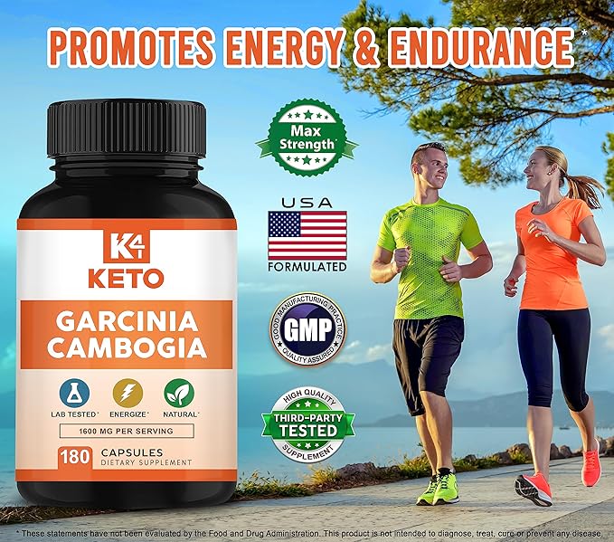 Garcinia Cambogia 1600 mg (180 Capsules) - Pure Natural Extract Supplement Pills - Standardized Garcinia Cambogia Alternative to Drops Gummies Liquid Tea &amp Powder