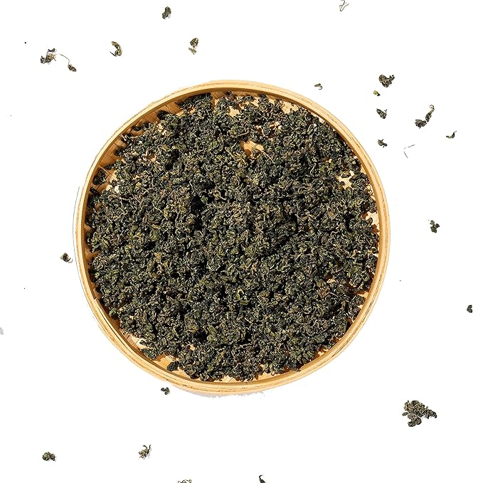 Gynostemma Pentaphyllum Jiaogulan Loose Leaf Emerald Green Tea 500g (17.61oz) – Dried Gynostemma Tea Leaves for Hot Iced Invigorating Beverages