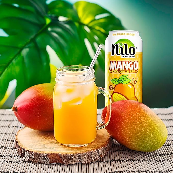 NILO Mango Juice | 100% Squeezed Mango | NO Sugar added | NOT From Concentrate | 10.8 oz (Pack of 12)