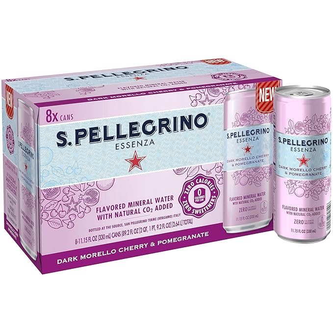 S.Pellegrino Essenza Variety pack - Blood Orange Lemon Dark Morello Cherry11.15 Fl. Oz (Pack of 24)