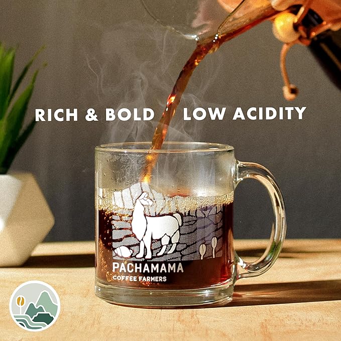 Pachamama Organic Coffee - French Roast Dark Roast Whole Bean Coffee - 2 lb - Farmer Owned &amp Regenerative