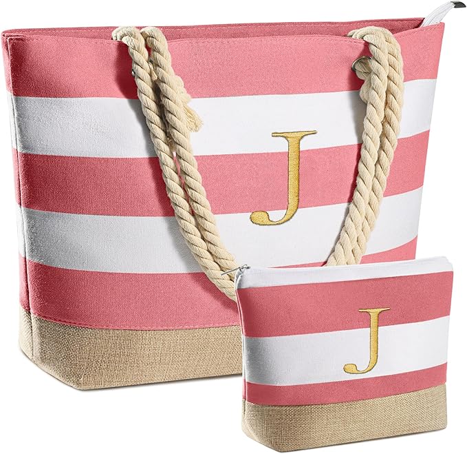 YOOLIFE Beach Bags for Women - Travel Canvas Beach Tote Pool Waterproof Bag Travel Essentials Gifts for Women Birthday
