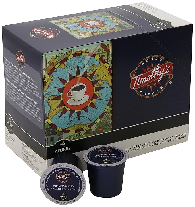 Timothy's World Coffee Morning Blend K-Cup Portion Pack for Keurig K-Cup Brewers 24-Count (Pack of 2)