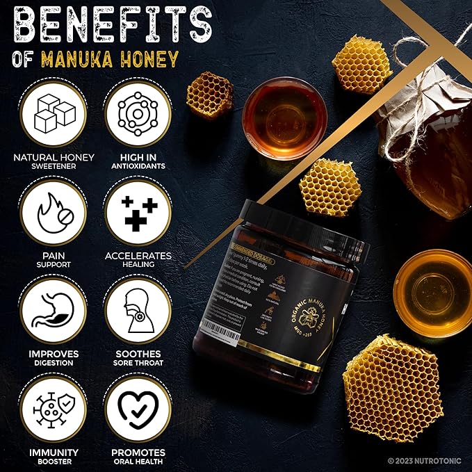 NutroTonic® Organic Himalayan Shilajit Gummies – Organic Raspberry Vanilla Flavored – Shilajit for Men &amp Women – Wild Crafted Manuka Honey MGO +263 – Made in USA – 30 Healthy Gummies