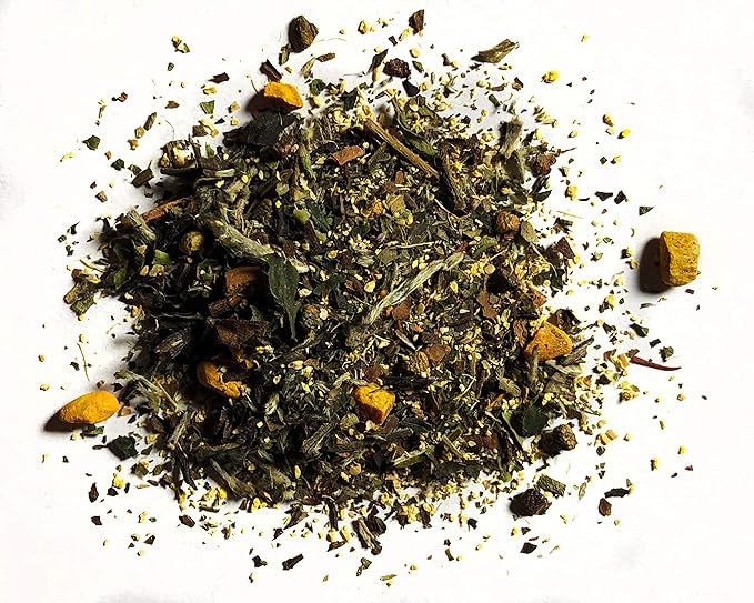 FIRE TEAS - 14 DAY TEA CLEANSE - Organic Turmeric (Curcumin) Ginger White Peony Tea Cardamom Cinnamon Hibiscus &amp Saffron - 20 Times More Anti Oxidants - Manufactured in the USA