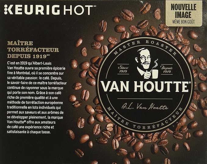 Van Houtte Raspberry Chocolate Truffle Single-Serve Keurig K-Cup Pods Light Roast Coffee 48 Count (2 Boxes 24 Pods)