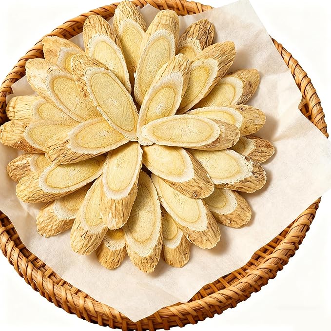 Premium Astragalus Root Slice Radix Astragali Slices100% Pure &amp Natural Huang Qi Huangqi Dried Pure Chinese Herbs for Immune Support Dried Astragalus Root for Tea Soup 黄芪片 16OZ/Bag