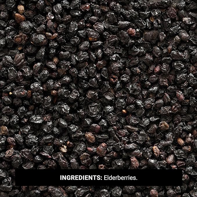 Frontier Co-op Dried Elderberries European Whole - Non-GMO Elderberry Dried Fruit for Powder Tea Immune Support - Kosher | 16 Ounce (Pack of 1)