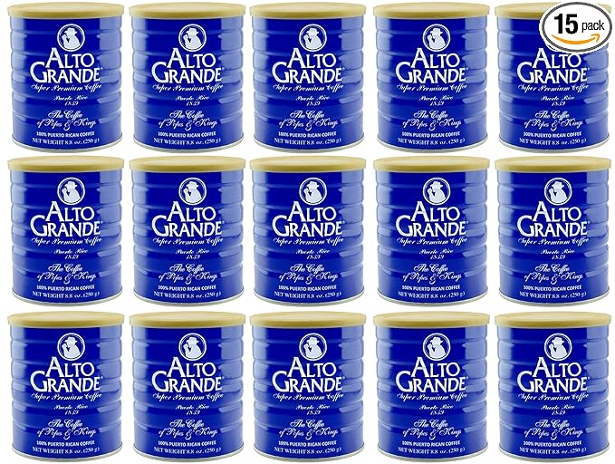 Alto Grande Super Premium Coffee Ground 8.8 Ounces - 15 cans