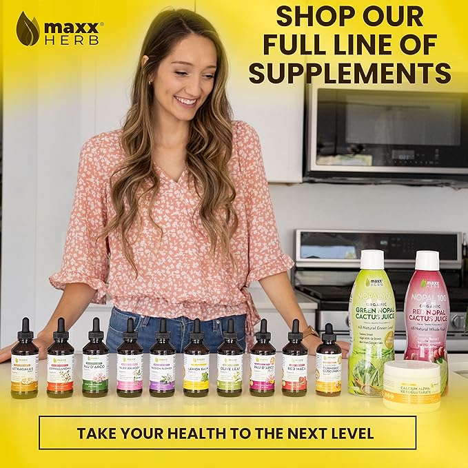 Maxx Herb Lemon Balm Extract - Max Strength Liquid Tincture Absorbs Better Than Capsules or Tea for Nervous System Support &amp Stress Management - Alcohol Free - 4 Oz Bottle (60 Servings)