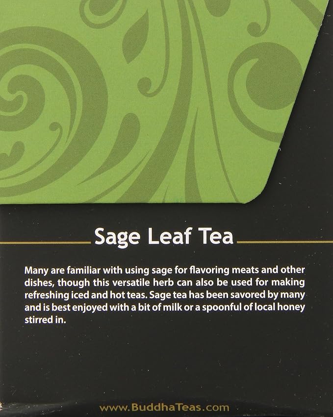 Buddha Teas Sage Leaf Tea 18 Count (Pack of 6)