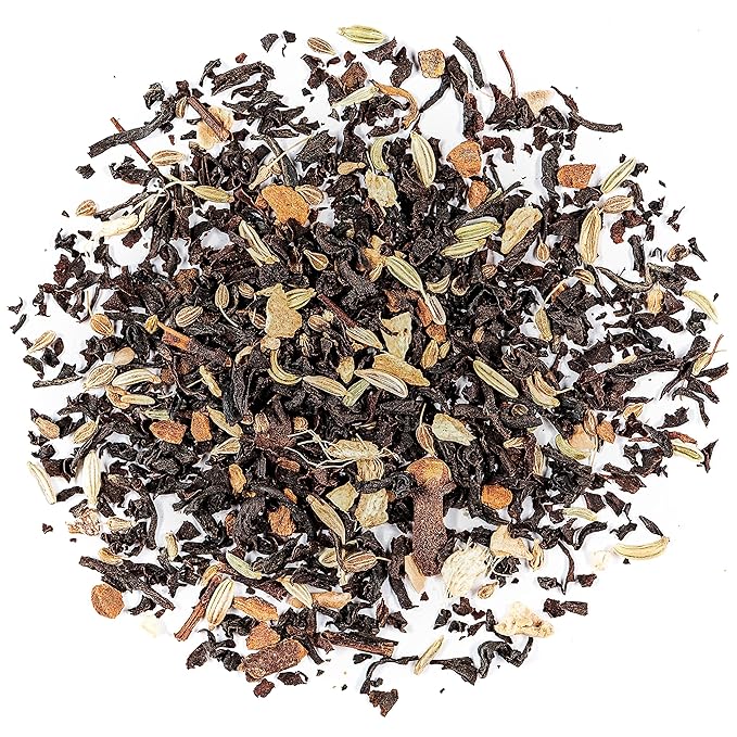 Masala Chai Organic Black Tea - Indian Black Tea Blended With Spices - Loose Leaf Englisch Style Breakfast Tea Organic Masala Chai Tea Black Chai Indian Chai Tea Chai Spice Black Tea Indian Tea