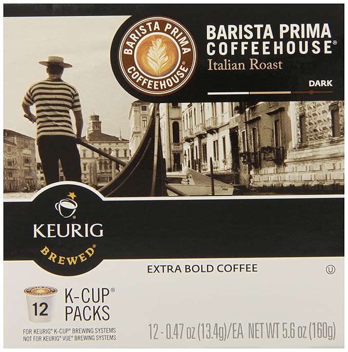 Barista Prima Coffeehouse Coffee Keurig K-Cups Italian Roast 72 Count