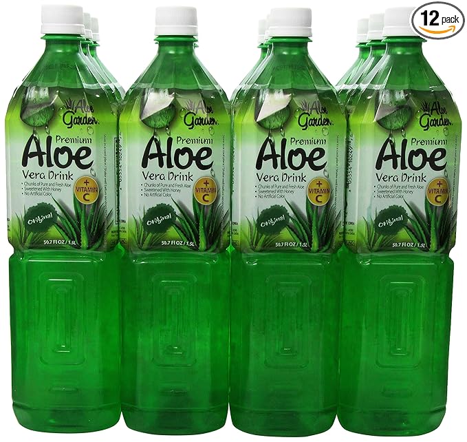 Aloe Garden Aloe Vera Drink Original 50.7 Fluid Ounce (Pack of 12)