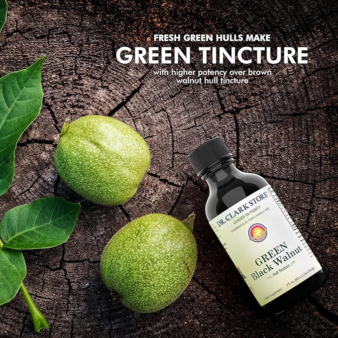 Original Green Black Walnut Hull Tincture (Extra Strength) by Dr. Hulda Clark (2 Fl Oz (Pack of 1))