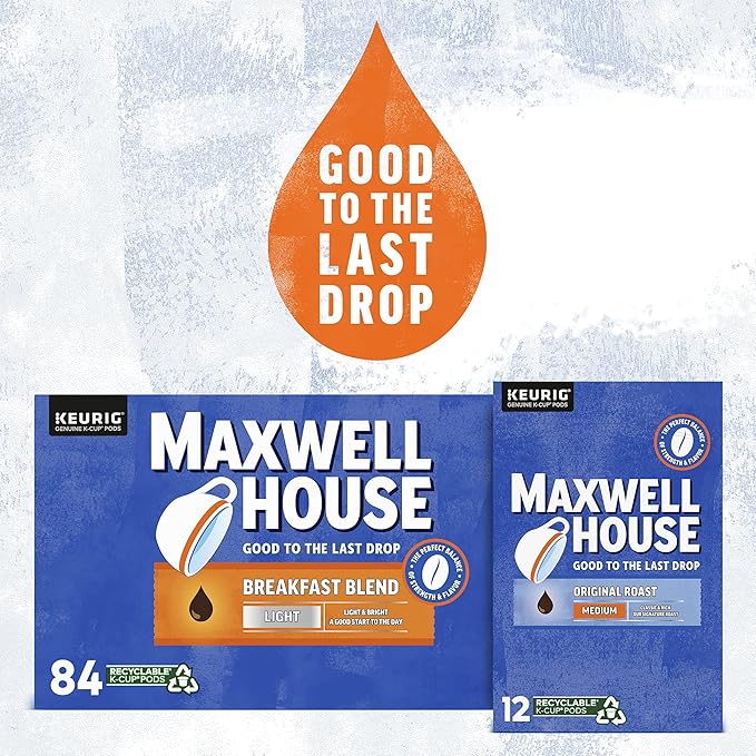 Maxwell House Original Roast Keurig K Cup Coffee Pods (12 Count) (Pack of 2)