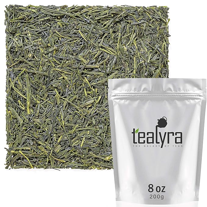 Tealyra - Sencha Tenkaichi Japanese Green Tea - Handmade Premium 1st Flush - Grown in Japan - Loose Leaf Tea - Caffeine Level Medium - 200g (7-ounce)
