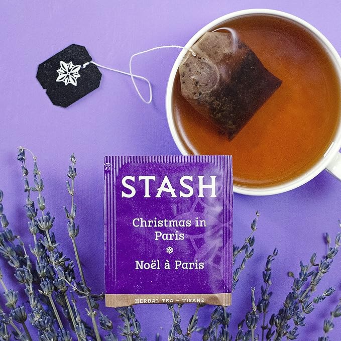 Stash Tea Christmas in Paris Herbal Tea - Non-GMO Project Verified Premium Tea with No Artificial Ingredients 18 Count (Pack of 6) - 108 Bags Total